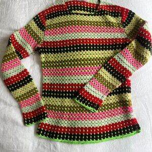 Comme des Garcons Knit Acrylic Sweater Multicolor Designer Rare